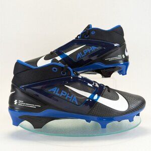 Nike Alpha Menace 4 Pro Football Cleats Mens 13 Black/Blue Shoes - NEW